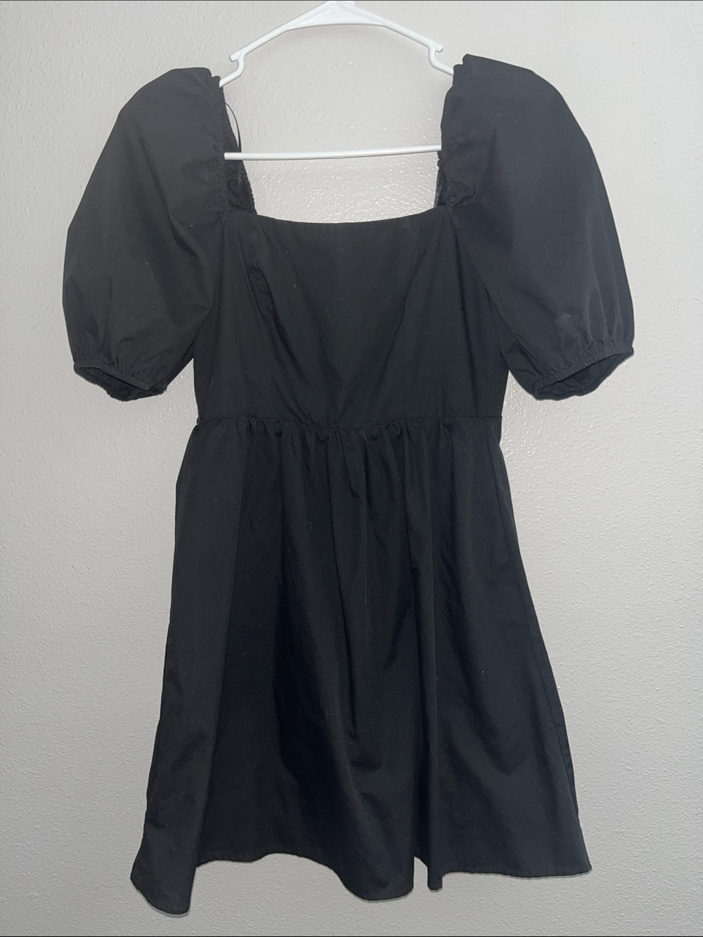 Copper Key Black Puff Sleeve Square Neck Mini Dress XS Juniors - Picture 1 of 7